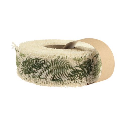 Product Decorative ribbon rainforest cotton ribbon green 30mm 15m