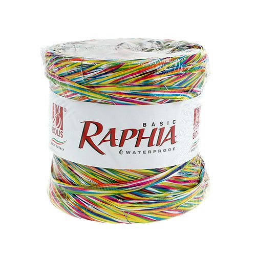 Floristik24 Bast as decorative ribbon colored 200m