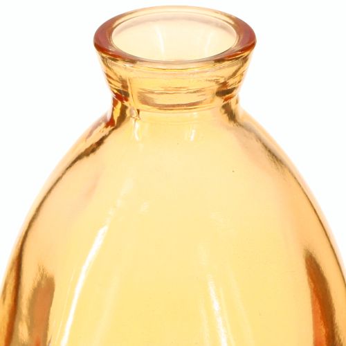 Product Bulbous vase glass mini vases orange Ø7cm H12cm 6 pcs