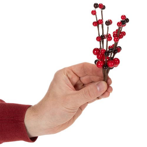 Product Artificial branch with red berries, 15cm, 6 pieces