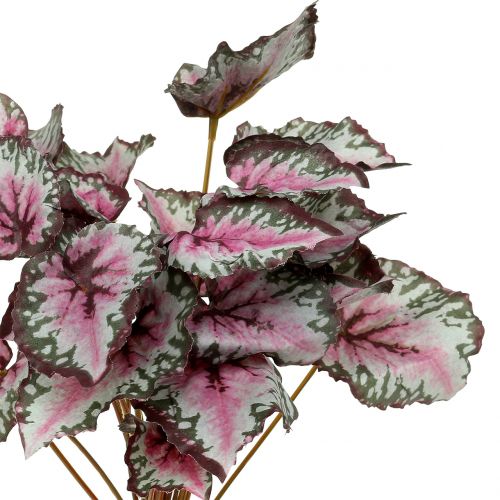 Product Artificial begonia bush green, violet 34cm