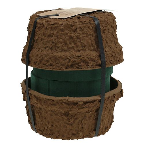 Product Wet floral foam with bowl for flowers H10cm Ø16cm 2 pcs