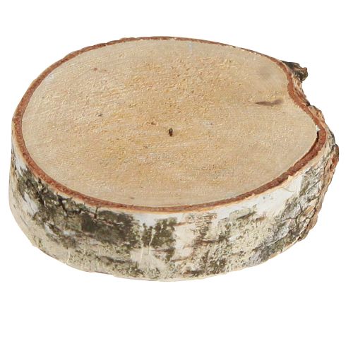 Product Birch discs with bark tree discs whitened Ø5-6cm 24 pcs