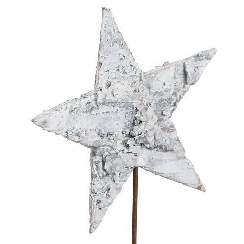 Product Birch stars on wire stars birch bark white 6cm 24 pcs