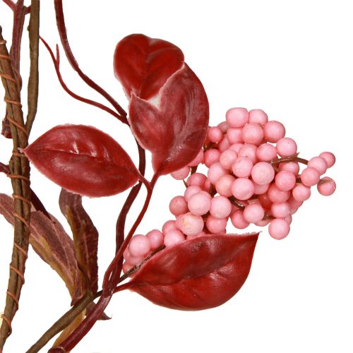 Product Leaf garland autumn decoration hanging in pink 125cm