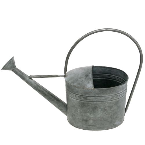 Floristik24 Tin watering can gray 23.5cm x 17.5cm H19cm