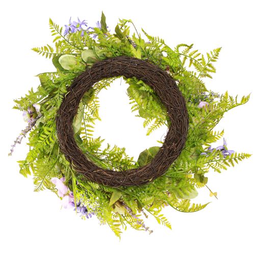 Product Flower wreath artificial with vine wreath colored H13cm Ø55cm