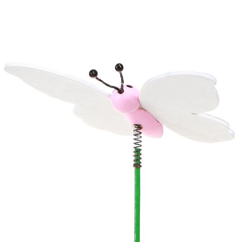 Product Flower Stick Butterfly Pink Green Orange 8x5.5cm 16 pcs