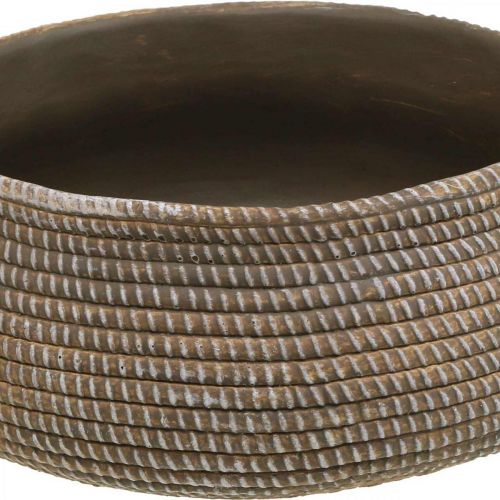 Floristik24 Flower pot boho bowl braided pattern ceramic Ø26cm H10cm