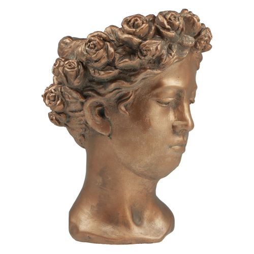 Floristik24 Flower pot face plant head planter concrete H27.5cm