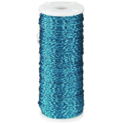 Product Bouillon effect wire Ø0.30mm 140m turquoise decorative wire jewelry craft material