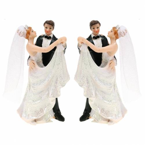 Floristik24 Wedding decoration bride and groom hand painted H13cm
