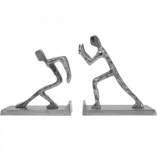 Floristik24 Bookend figures book holder metal H15/18cm set of 2