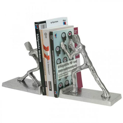 Floristik24 Bookend figures book holder metal H15/18cm set of 2