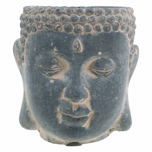 Floristik24 Buddha head for planting antique look concrete black Ø8 H8cm