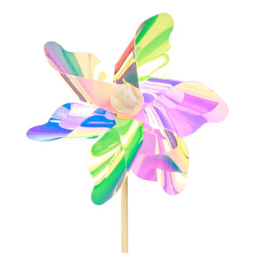 Product Colorful shimmering windmills on stick Ø8.5cm 10 pcs