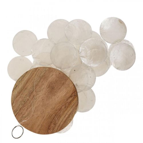 Floristik24 Capiz wind chime hanging decoration shells mother-of-pearl Ø12cm 37cm