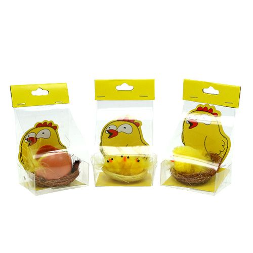 Product Chenille Chicks in Nest Mix Ø 5.5cm 3pcs