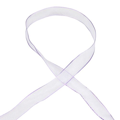 Product Chiffon ribbon organza ribbon decorative ribbon organza purple 15mm 20m