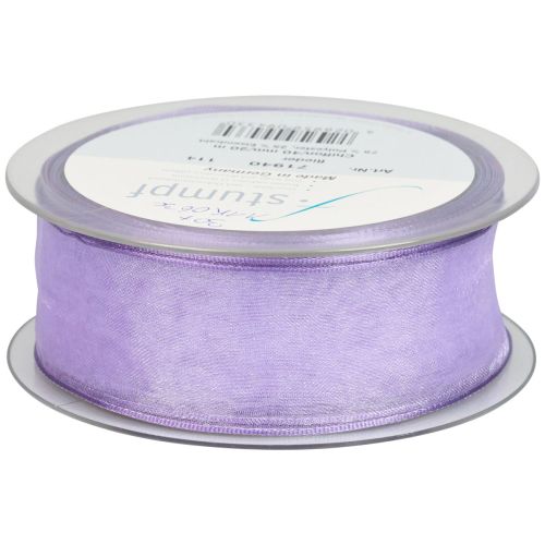 Product Chiffon ribbon organza ribbon decorative ribbon organza purple 40mm 20m