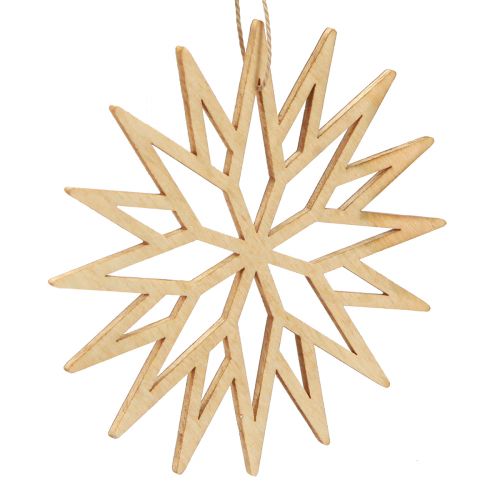 Product Christmas tree decoration wooden snowflake berry 10cm 12 pcs