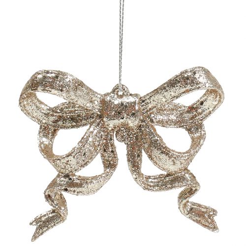 Product Christmas tree decoration loop 9cm with glitter 12pcs