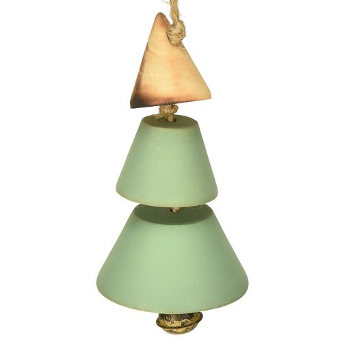 Product Christmas tree decorations, fir tree for hanging, Christmas green/natural H10cm L24cm 4pcs