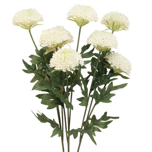 Dahlias decorative flowers artificial flowers white blossom L64cm 3 pcs