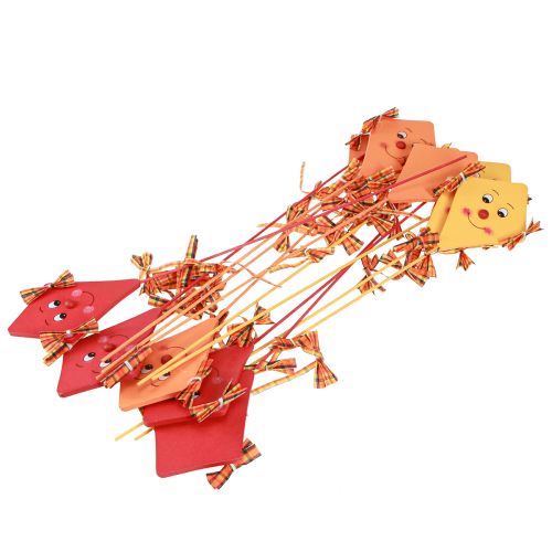 Product Decoration dragon on stick wooden decoration autumn 7,5×10cm 12 pcs