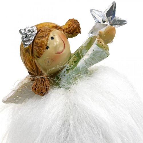 Floristik24 Deco angel Christmas angel angel figure with star H12cm 2pcs