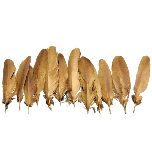 Product Decoration feathers gold Christmas decoration feathers 15-20cm 12 pcs