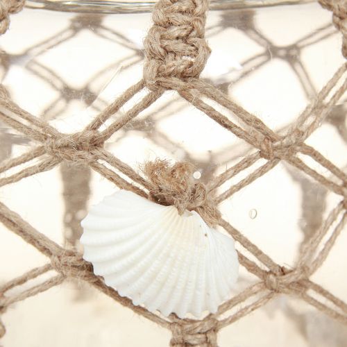 Product Decorative Glass Macrame Shells Table Decoration Hanging Decoration Ø14cm