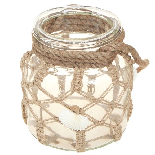 Product Decorative Glass Macrame Shells Table Decoration Hanging Decoration Ø14cm