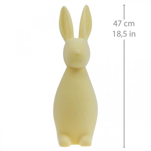 Product Deco Bunny Deco Easter Bunny Flocked Yellow H47cm