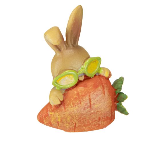 Product Decorative bunny with carrot Easter bunny decoration figures H5.5cm 6pcs