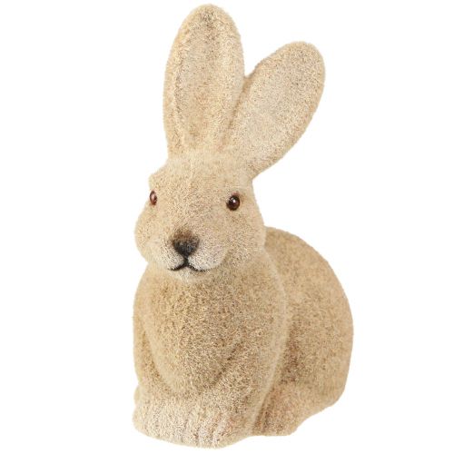 Product Decorative Sitting Easter Rabbits Brown – 2nd Choice – Flocked H15cm 4 pcs