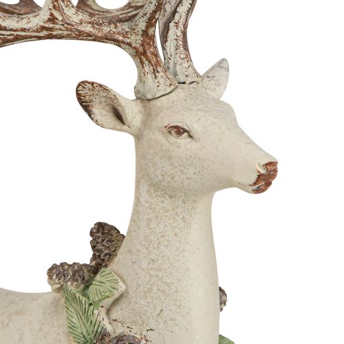 Product Decorative Deer Lying Vintage in Green Brown 30x13x28cm