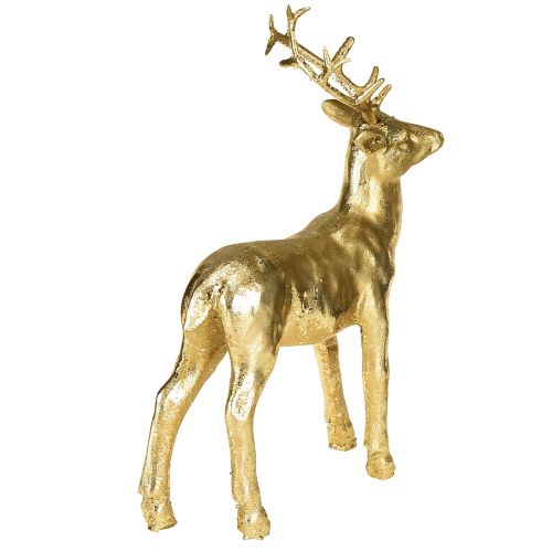 Product Decorative deer standing reindeer figure gold 10.5×4.5×16cm 2 pieces