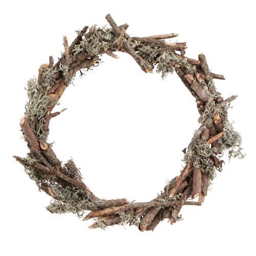 Floristik24 Decorative wreath with branches and lichen oak moss Ø30cm