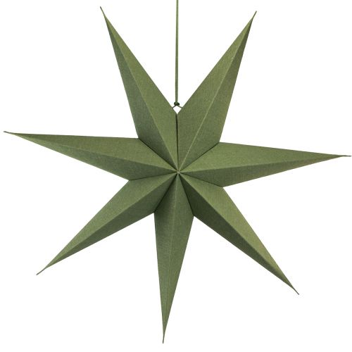 Floristik24 Decorative Lamp Paper Star for Hanging Jute Green 75x20cm