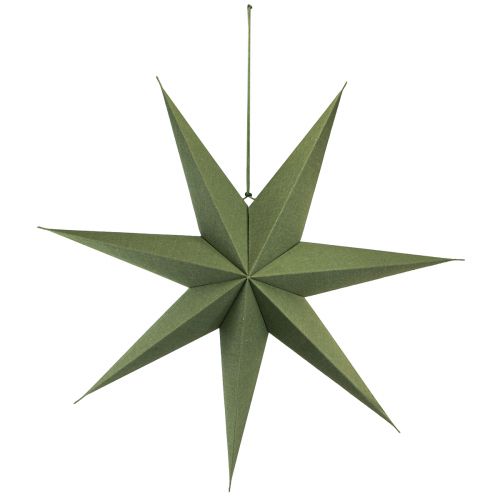 Product Decorative Lamp Paper Star for Hanging Jute Green 75x20cm