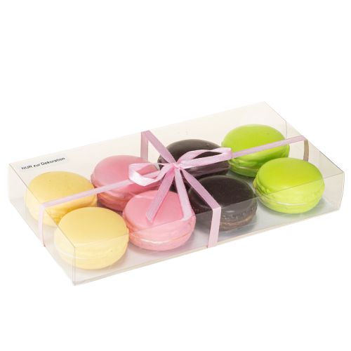 Product Artificial decorative macaron meringue cookies, colorful, 5cm, 8 pieces, macaron patisserie decoration