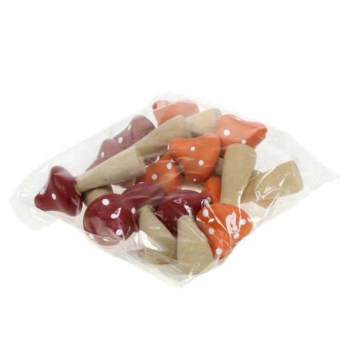 Floristik24 Decorative mushrooms red, orange 5.5cm 12pcs