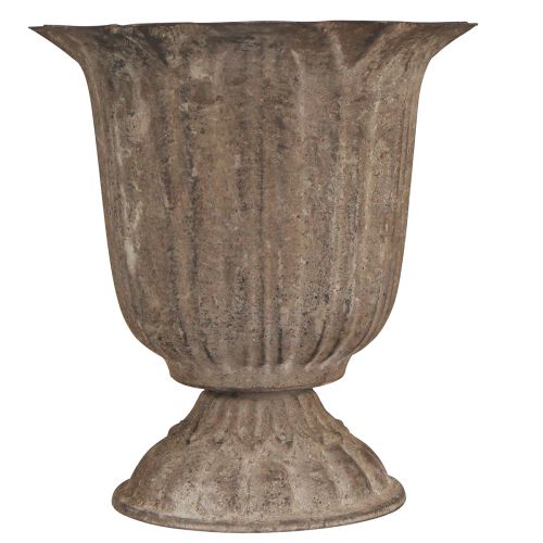 Product Decorative trophy antique look plant pot grey brown Ø15cm H16cm