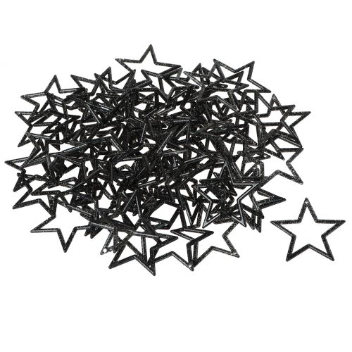Product Glittering Black Christmas Stars 4.5cm Table Decoration Festive Decorative Stars 120 Pieces