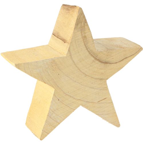 Decorative star made of wood Paulownia wooden star for standing 20cm