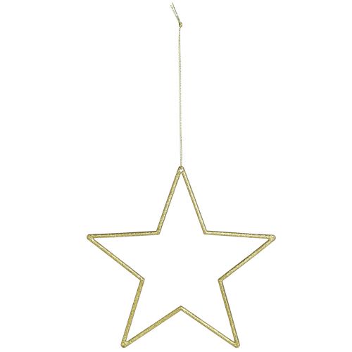 Product Decoration stars gold with glitter tree decoration stars 18cm 8 pcs