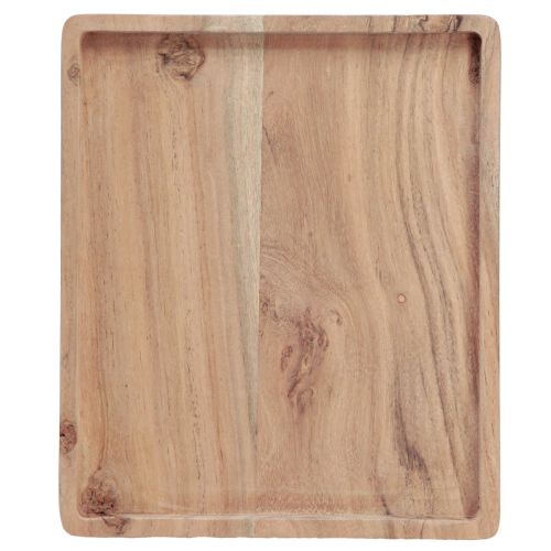 Product Decorative tray acacia wood wooden tray rectangular natural 30×25cm