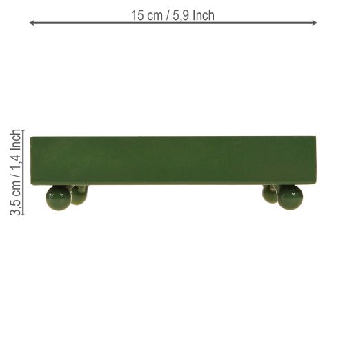 Product Decorative tray square metal tray green 15×15cm 2pcs