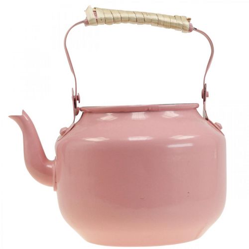 Product Decorative teapot planter metal old pink Ø8.6cm H16cm